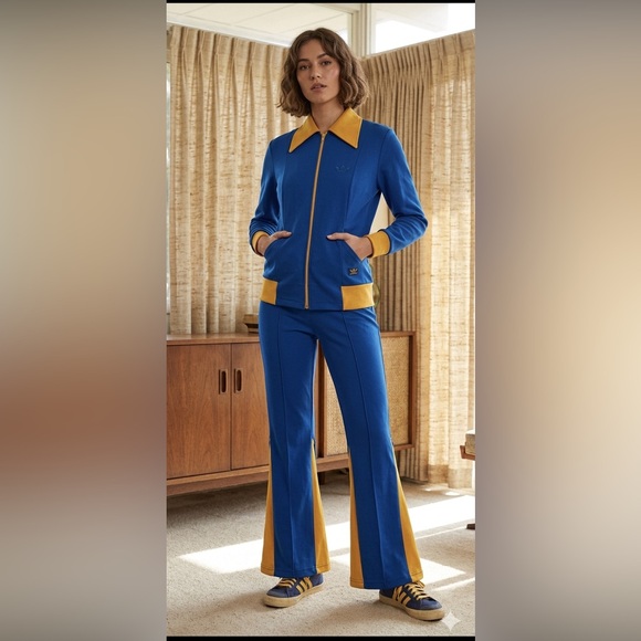 adidas Other - Vintage 60s 70s Adidas Schwahn Bell Bottom Track Suit
Jacket And Pants 42